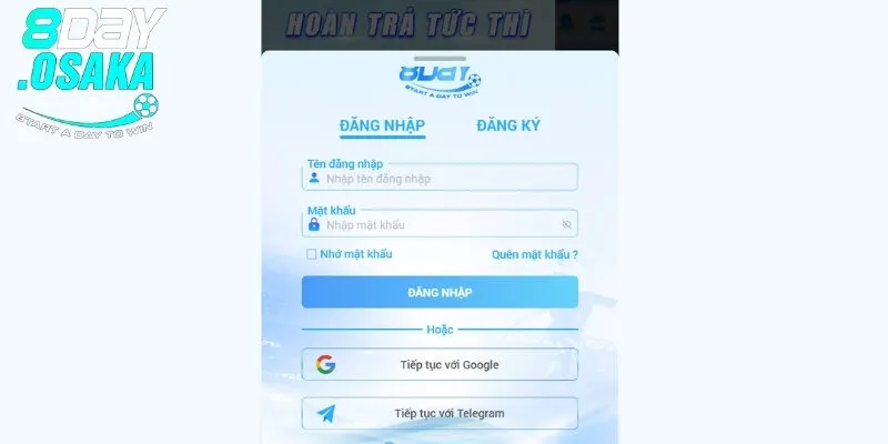 3 bước đăng nhập 8day